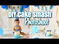 DIY CAKE SMASH PHOTOSHOOT | FIRST BIRTHDAY PHOTOSHOOT AT HOME