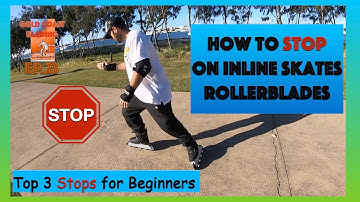 HOW TO STOP ON ROLLERBLADES / INLINE SKATES TUTORIAL FOR BEGINNERS. Gold Coast BLADING EP 23