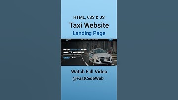 Create Taxi Booking Website Using HTML CSS |Fast Code