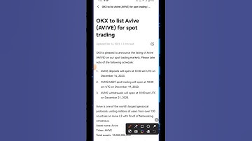 Avive coin listing on okx exchange / Avive world biggest update listing on okx