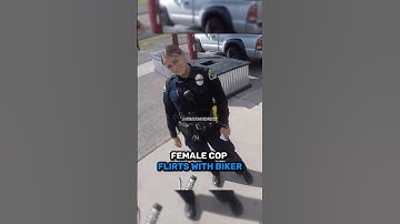 Female Cop Flirts With Biker