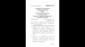 MMPC - 011  December 2022 Question Paper