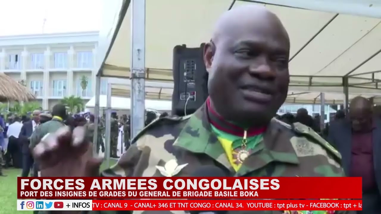 PORT DES INSIGNES DE GRADES DU GENERAL DE BRIGADE BASILE BOKA
