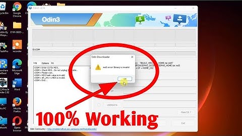 How To Fix Odin  md5 error! Binary is invalid Problem 100% Solved