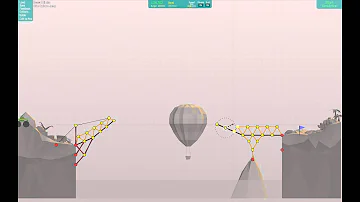 Poly Bridge desert winds 42m balloon jump