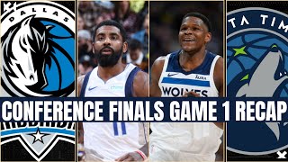 NBA PLAYOFFS MAVERICKS VS TIMBERWOLVES GAME 1 RECAP | NBA CONFERENCE FINALS GAME 1