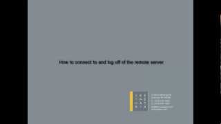 How to logon/logoff of STM's remote servers.