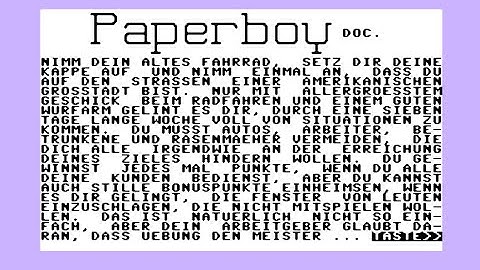 Paperboy Review for the Commodore 16 Plus/4 by John Gage