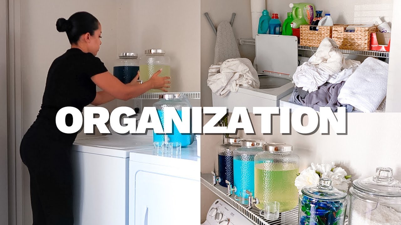 VLOG: Laundry Room Organization + Cleaning | Marie Jay