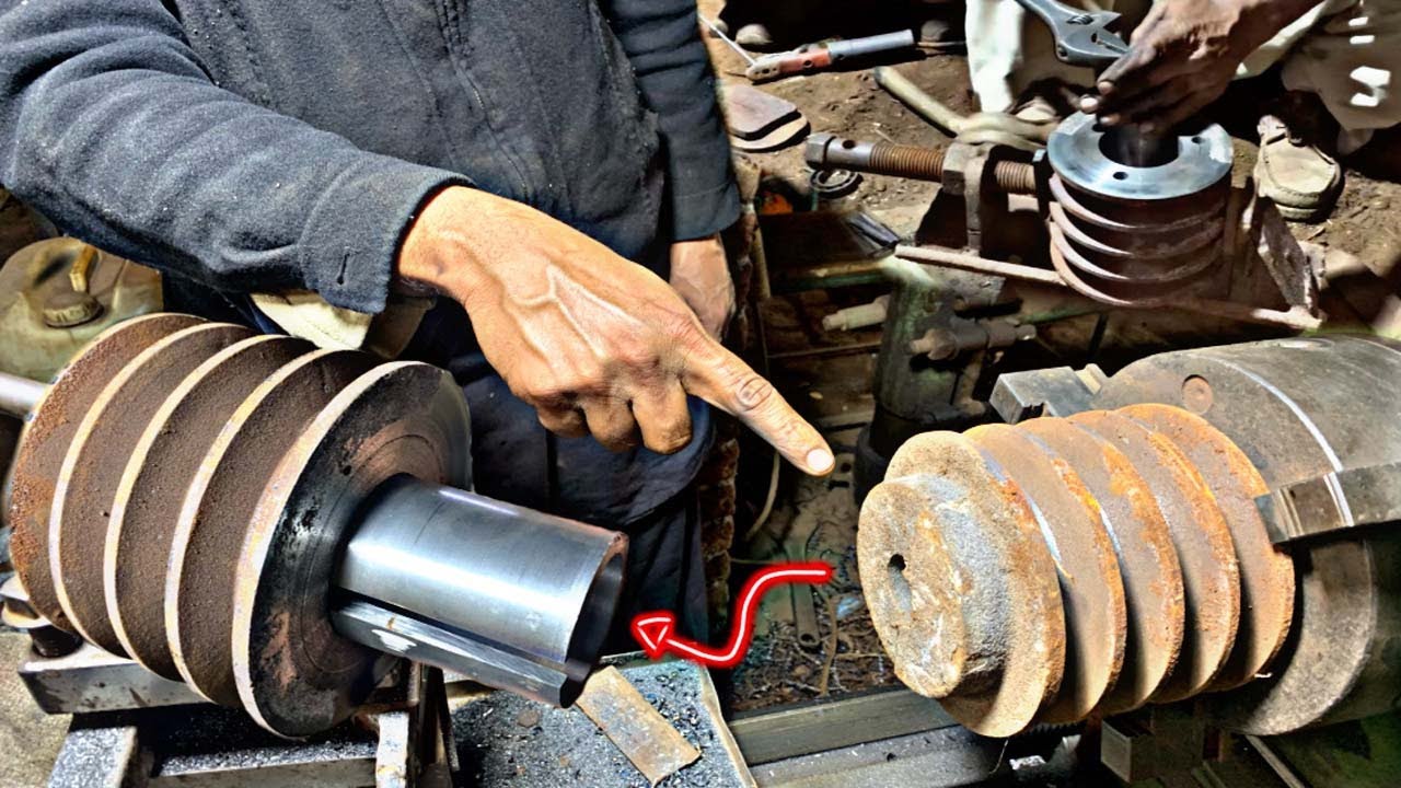 Process of Making Huge Belt Pully How To Make Belt Pull For Forage