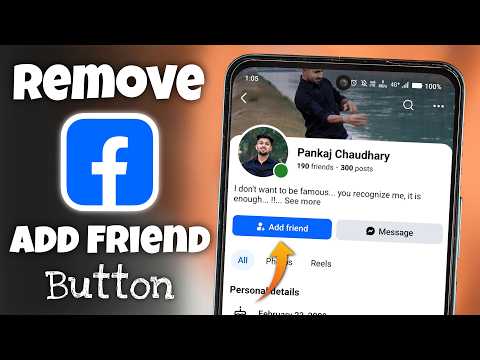 How to Remove Add Friend Button on Facebook 2026 | Facebook se Add Friend ka Option Kaise Hataye