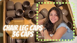 36 Pieces Inch Folding Chair Leg Caps Heavy-Duty Plastic Chair End Caps