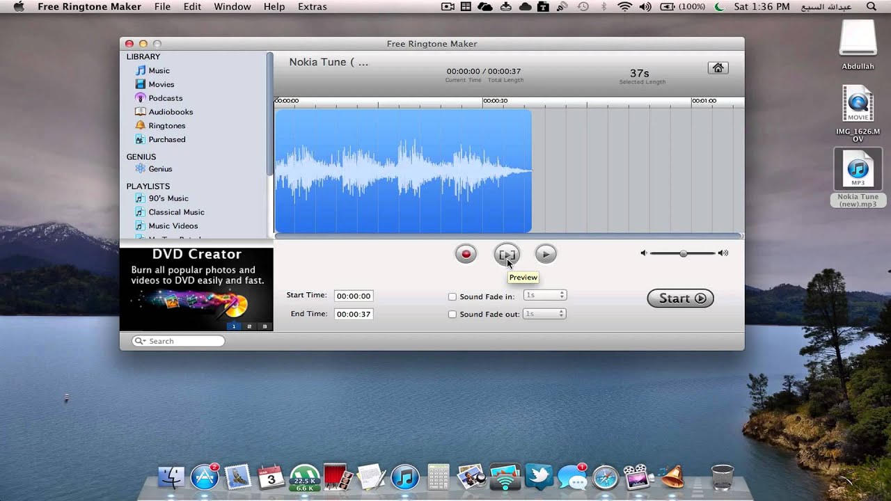 شرح برنامج Free Ringtone Maker لصناعة النغمات للأيفون YouTube