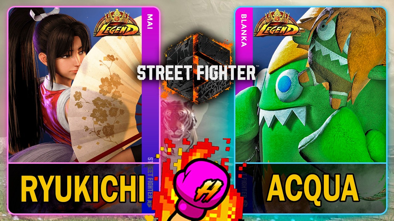 SF6 Ryukichi (MAI) VS Acqua (BLANKA)🥊Street Fighter 6🥊スト6🥊4K 60ᶠᵖˢ