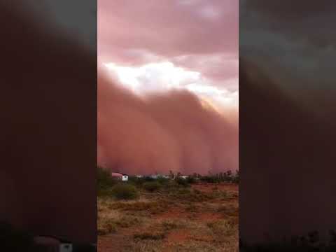 Massive Dust Storm hitting Thargomindah Queensland Australia