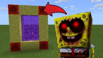How To Make a Portal to the SPONGEBOB.EXE Dimension in MCPE (Minecraft PE)