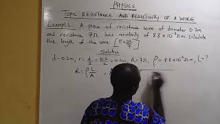 Solved Problem on Resistance and Resistivity of a Wire (SS1)