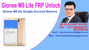 Gionee  M5 Lite Google Account Verification Google Lock  RESET