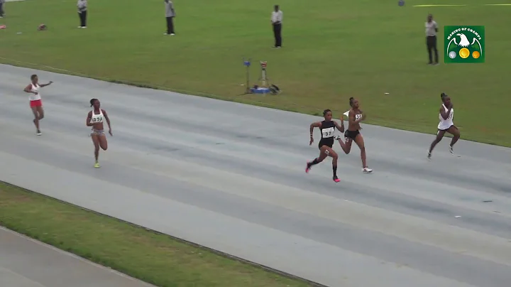 Esther Okon wins women's 100m heat 7 at 2019 Natio...