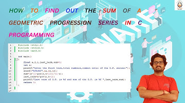 How to find out the sum of a geometric progression series in C programming