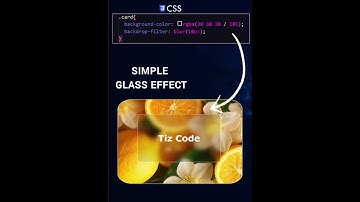 Simple Glass Effect Tutorial using HTML & CSS | Modern UI Design🌟 #shorts #shortvideo #animation