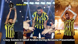 Crazy Scenes As Karim Benzema Unveiled By Saudi Club Ittihad In Front Of 60,000 Fans