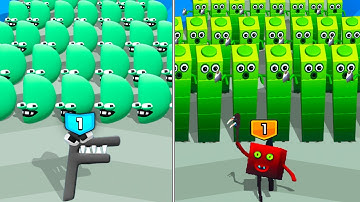 MAX LEVEL in MERGE ALPHABET VS NUMBERBLOCK LORD RUN! #30