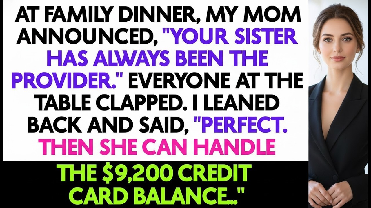 At Family Dinner, My Mom Announced, 