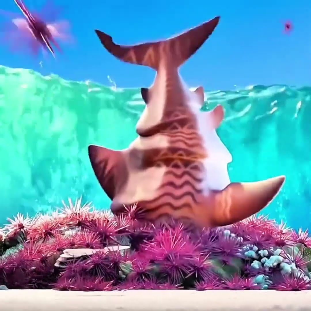 MAUI TENTANDO PEGAR O PEIXE KKKKK  MOANA #shorts
