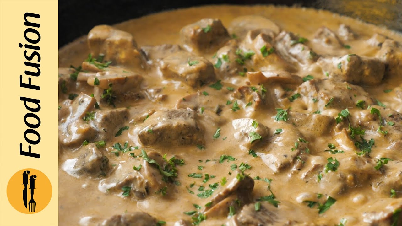 Steak Bites with Mushroom Sauce Recipe By Food Fusion