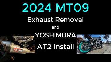 Yoshimura AT2 Exhaust Install and stock exhaust removal on my 24 MT09! #yamaha #yoshimura #exhaust