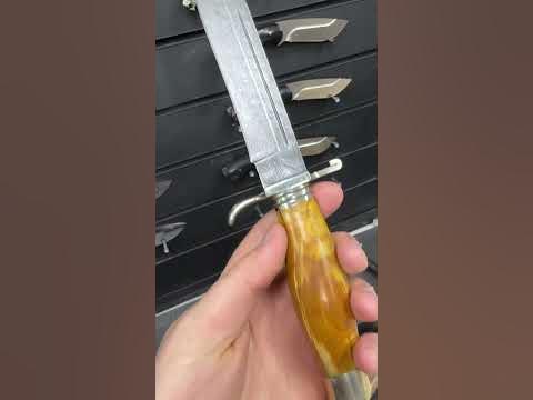 Финка НКВД из дамасской стали - YouTube