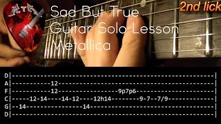 Sad But True Guitar Solo Lesson - Metallica (with tabs) chords