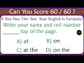 If You Pass this test, Your English is Amazing!| 60 English Grammar Quiz Questions| No.1 Quality Eng