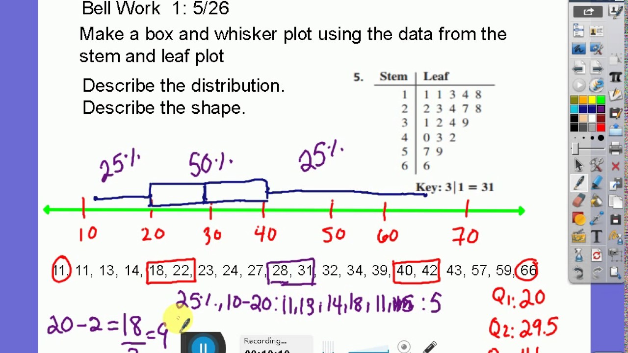 Big Ideas 11.3 Part 2 Shapes of Distributions - YouTube