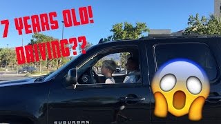 7 YEAR OLD DRIVES SUV!