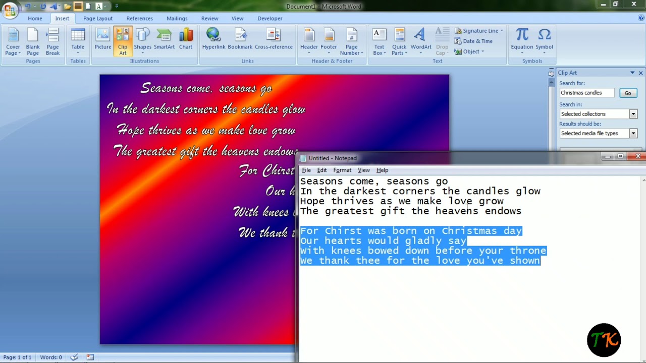 how-to-create-greeting-card-in-ms-word-youtube