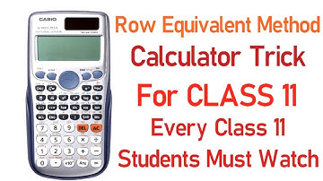 Row equivalent Method Trick In Nepali || CLASS 11