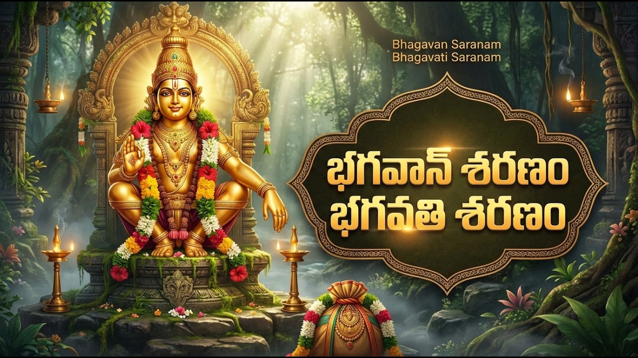 భగవాన్ శరణం భగవతి శరణం | Ayyappa Swamy Devotional Songs | Bhagavathi Saranam With Telugu Lyrics