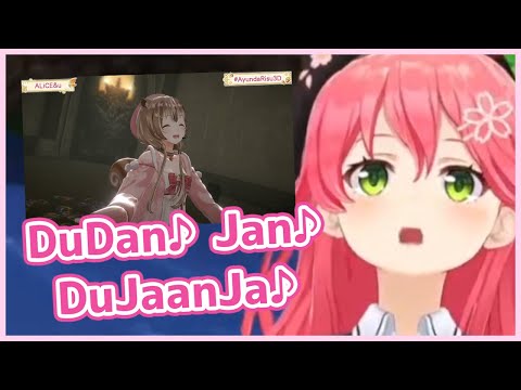 The way Miko sings Risu's wonderful song sounds adorable and funny【Hololive】