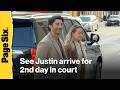 Justin Baldoni heads into his 2nd day in court after 'unsuccessful' settlement talk w/ Blake Lively