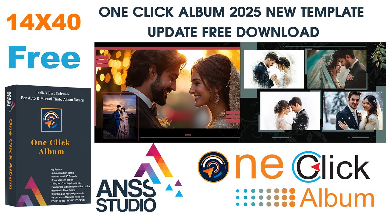 One Click Album 2025| 14X40 Temlate Update Free| AI Features ...