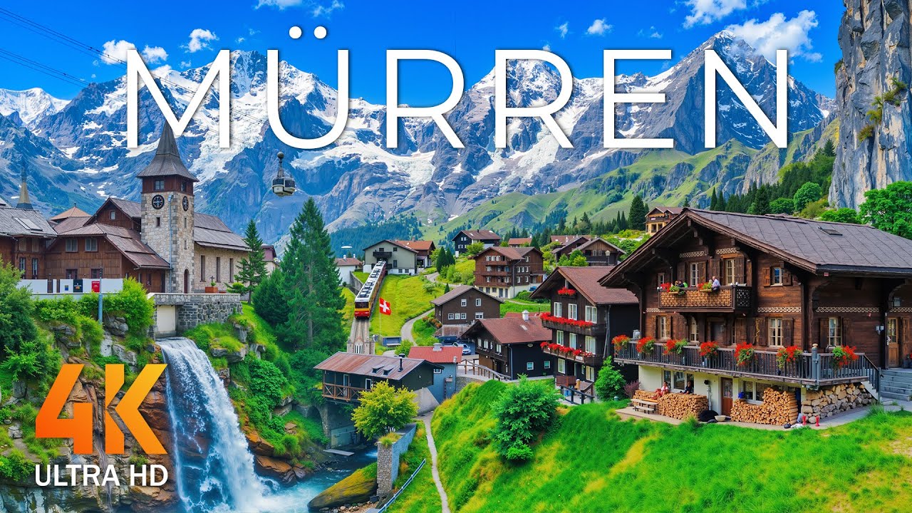 Mürren Switzerland 4K | Alpine Fairytale Village – Snowy Peaks, Cliffside Views & Timeless Charm
