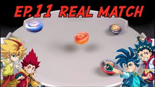 Beyblade Superking ep.11 REAL TAG BATTLE [Free&Hyuga vs Hikaru&Valt] 11화 리얼 팀 태그배틀 [프리&차범 vs 차현&강산]