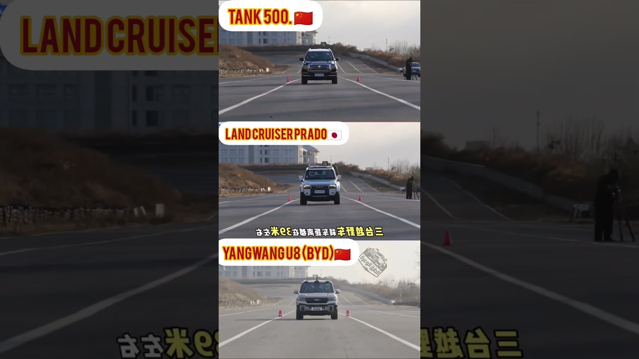 AUTOMATIC BRAKING FAIL 😱 | Tank 500 vs Prado vs BYD | SHOCKING RESULT!