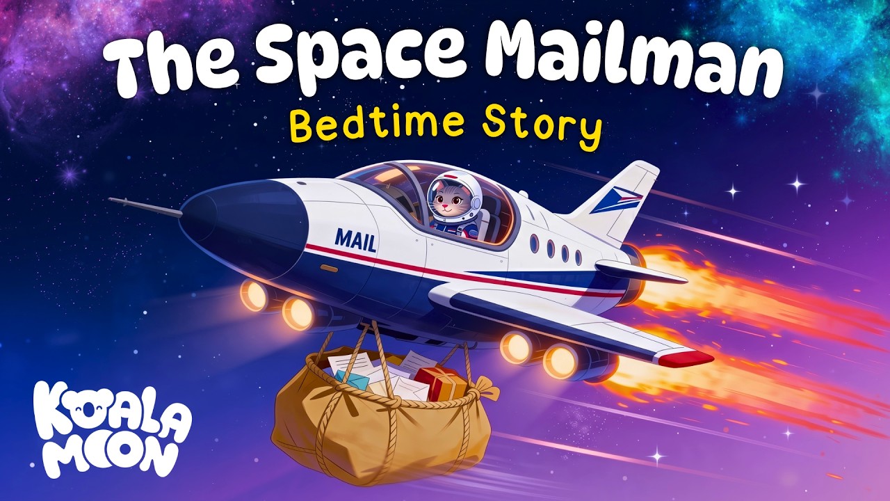 The Space Mailman 🚀 🐱 Adventure Bedtime Story for Kids 💤
