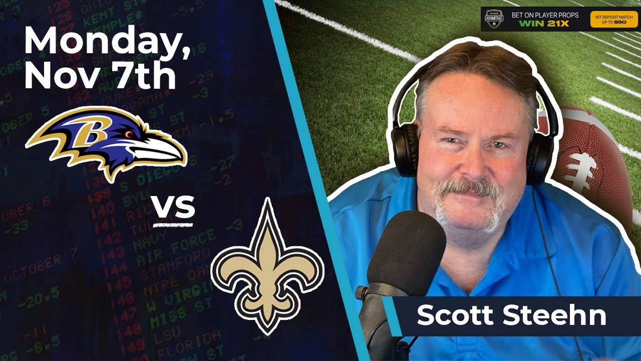 Free NFL Betting Pick Ravens vs Saints 11/7/2022 Scott Steehn YouTube