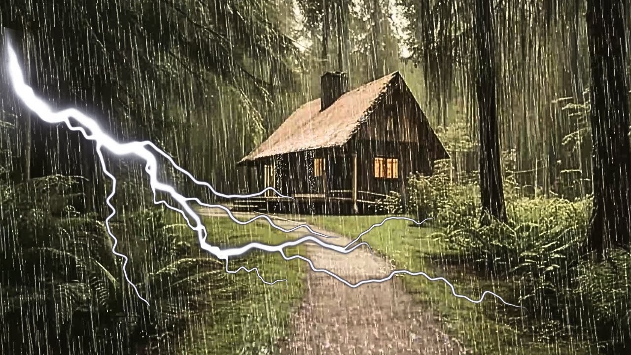 HEAVY RAIN AND THUNDER SOUNDS - DEEP SLEEP | Thunderstorm for Sleeping ...