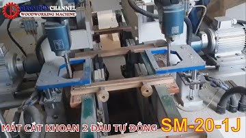 Máy khoan cắt 2 đầu nạp phôi tự động SM-20-1J I Máy khoan #semac