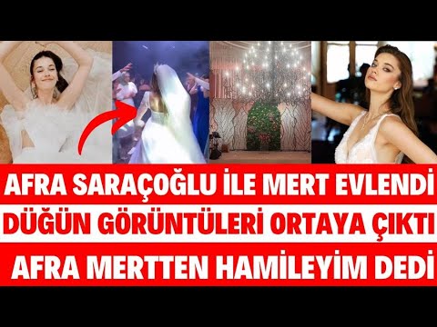 AFRA SARAÇOĞLU DÜĞÜN GÖRÜNTÜLERİ MERT RAMAZAN DEMİR İLE EVLENDİ KIZILCIK ŞERBETİ DÜĞÜN SEDA SAYAN